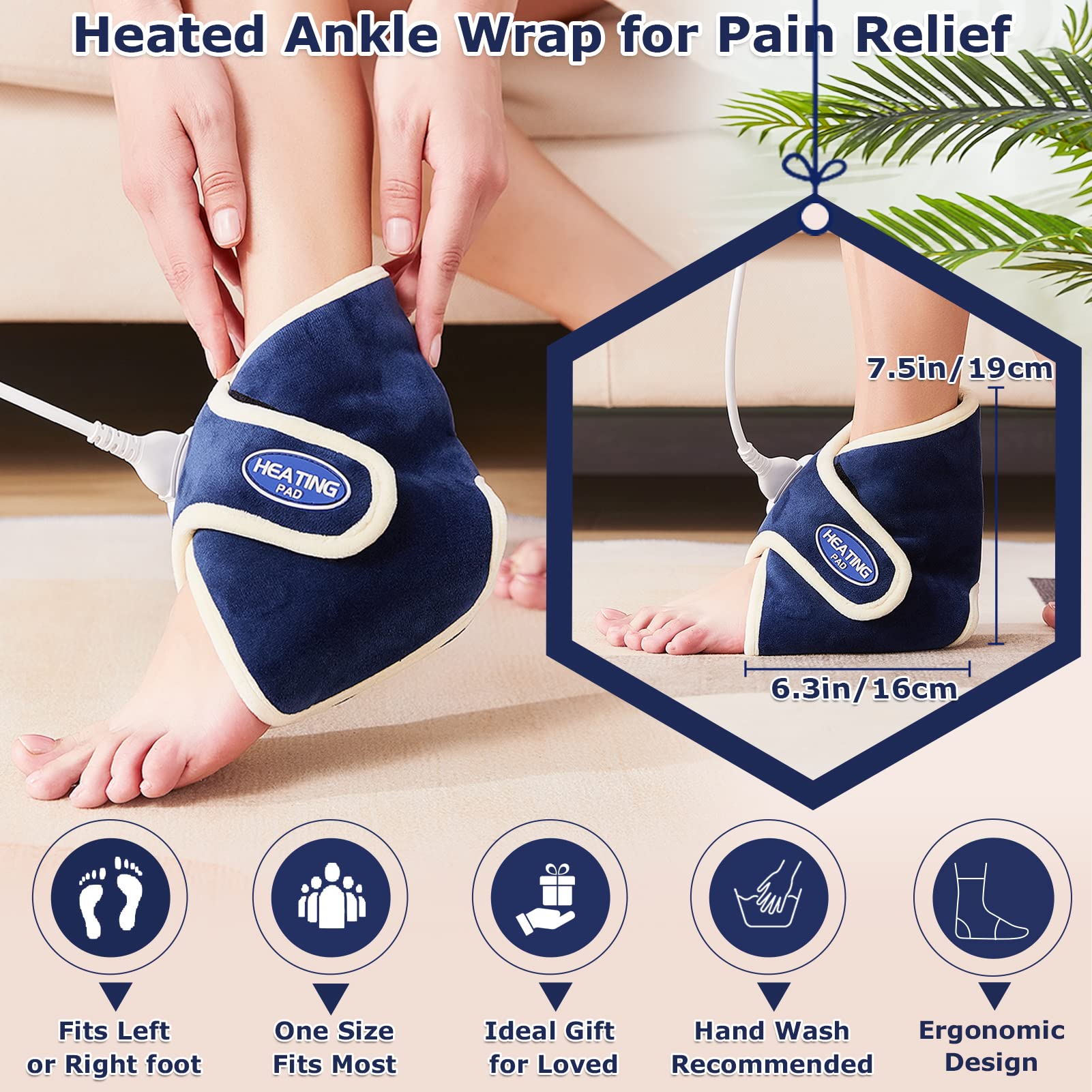 CAMECO heating pad features auto-off safety mechanism in use