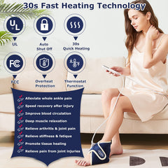 CAMECO foot-ankle heat wrap showing ergonomic design for ankle coverage