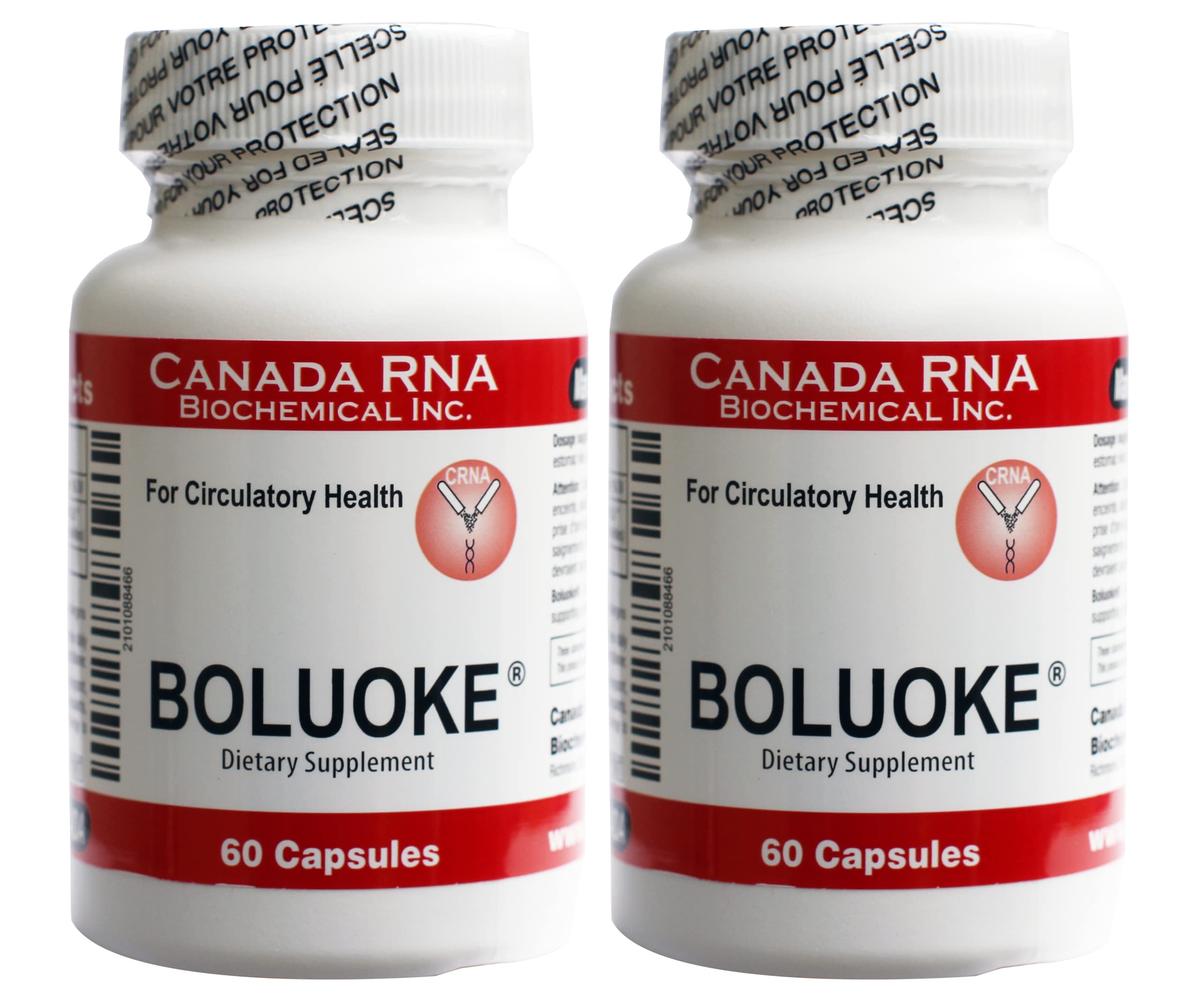 Canada RNA Boluoke bottle front showing 60 capsules for daily use