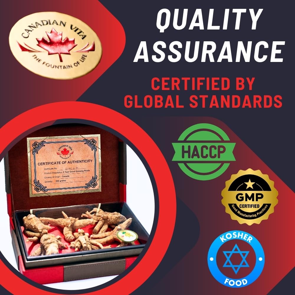 Canadian Vita ginseng root pure natural with no additives.