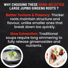 Canadian Vita ginseng root soup simmer readiness enhances broth depth.