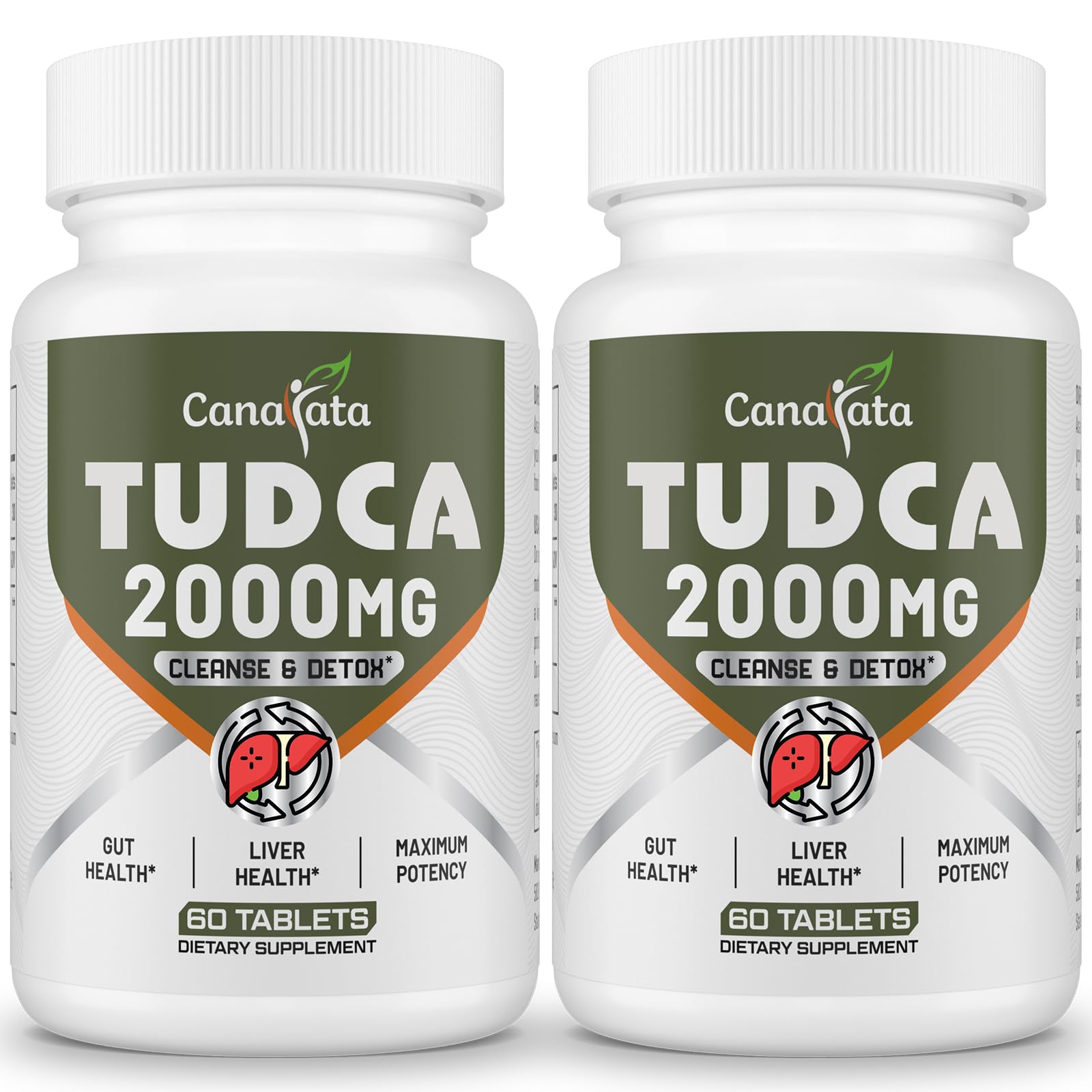 Canarata TUDCA 2000mg bottle front view signaling daily liver support