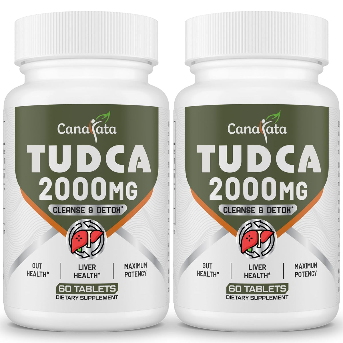 Canarata TUDCA 2000mg bottle front view signaling daily liver support
