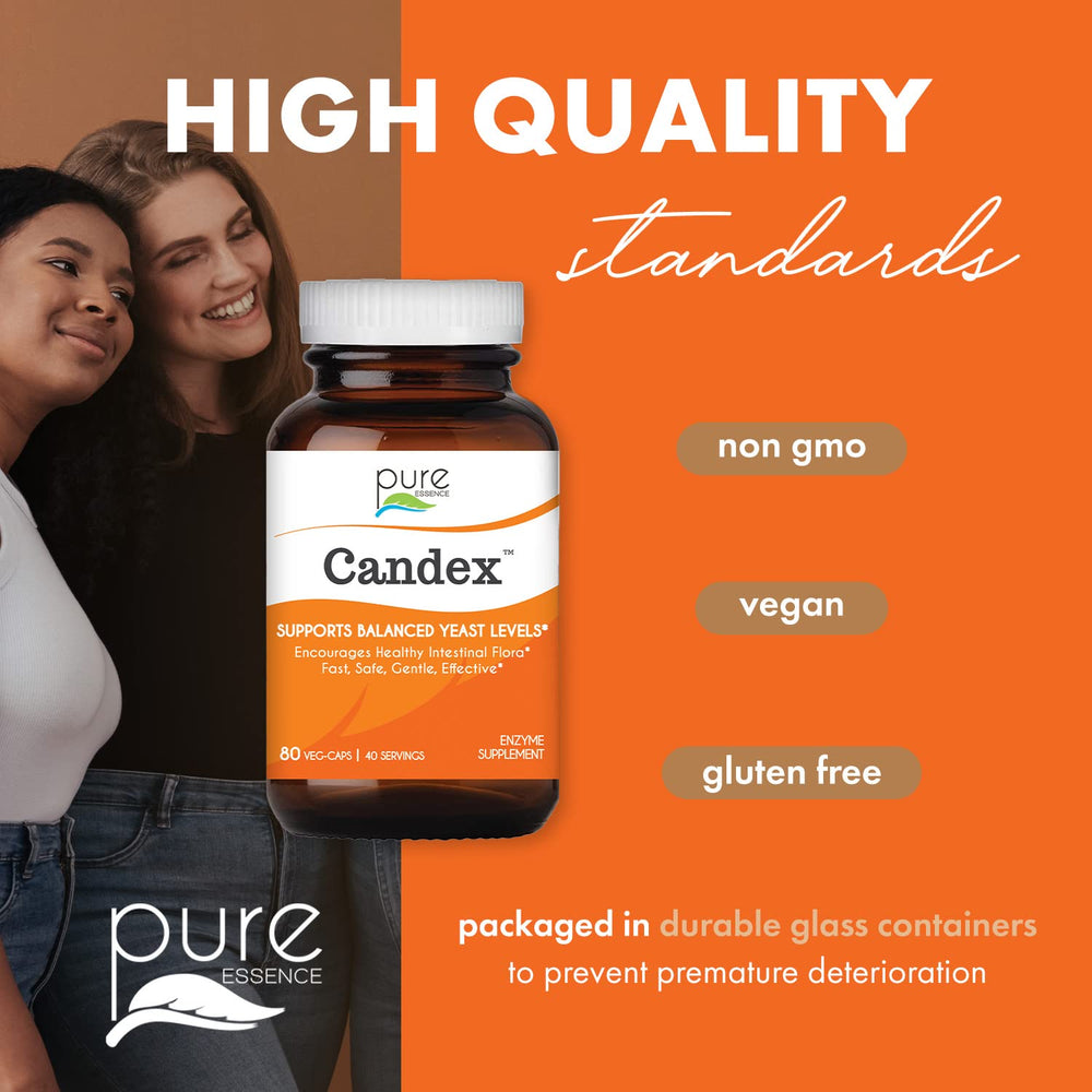 Candex capsules sideview emphasizing sleek glass packaging protecting product integrity.