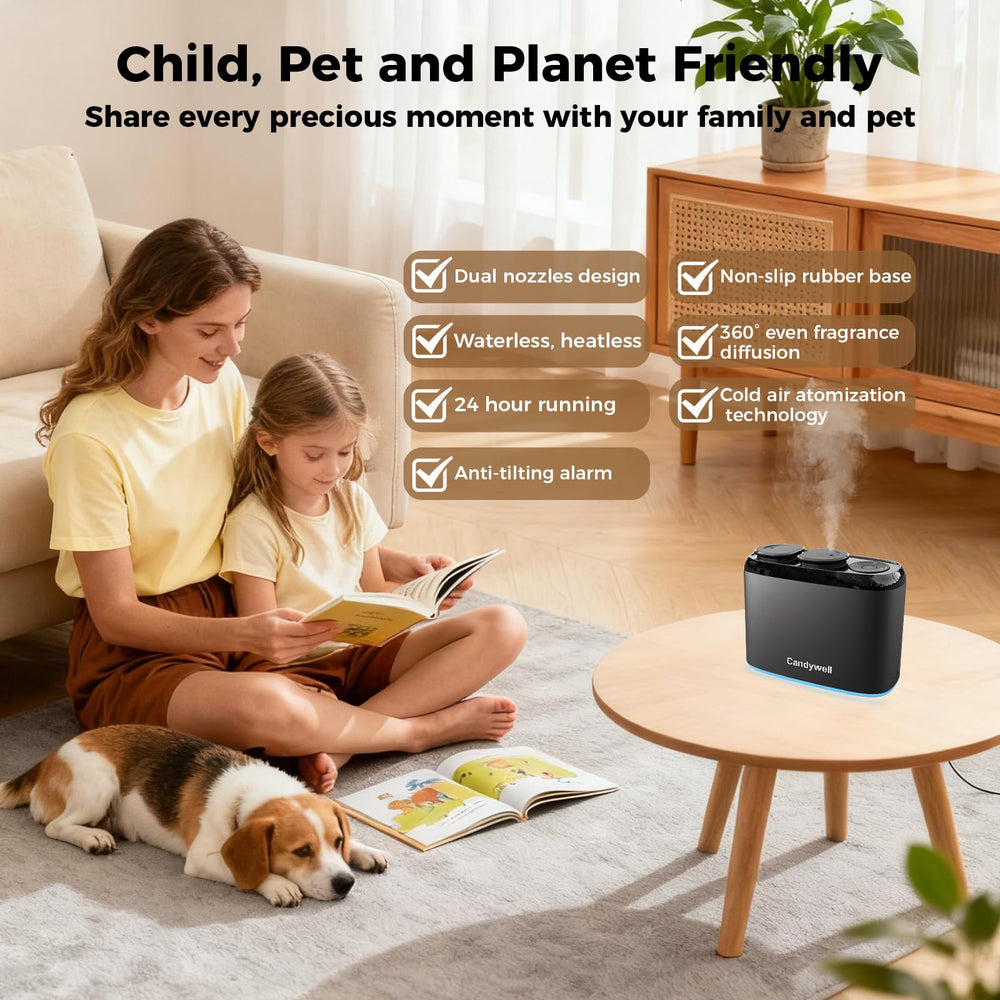 Candywell Diffuser requires no water or heating to operate.