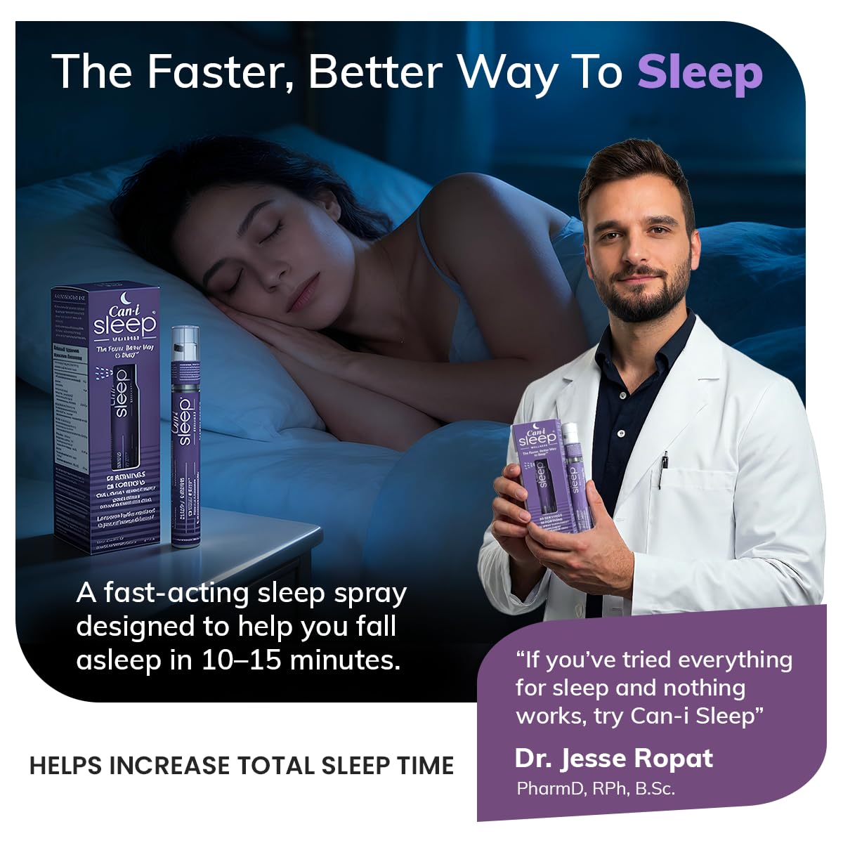 Cani Sleep melatonin GABA 5-HTP close-up shows calming blend for sleep