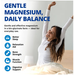 CanPrev Magnesium Bis-Glycinate 200mg capsules closeup highlighting gentle absorption