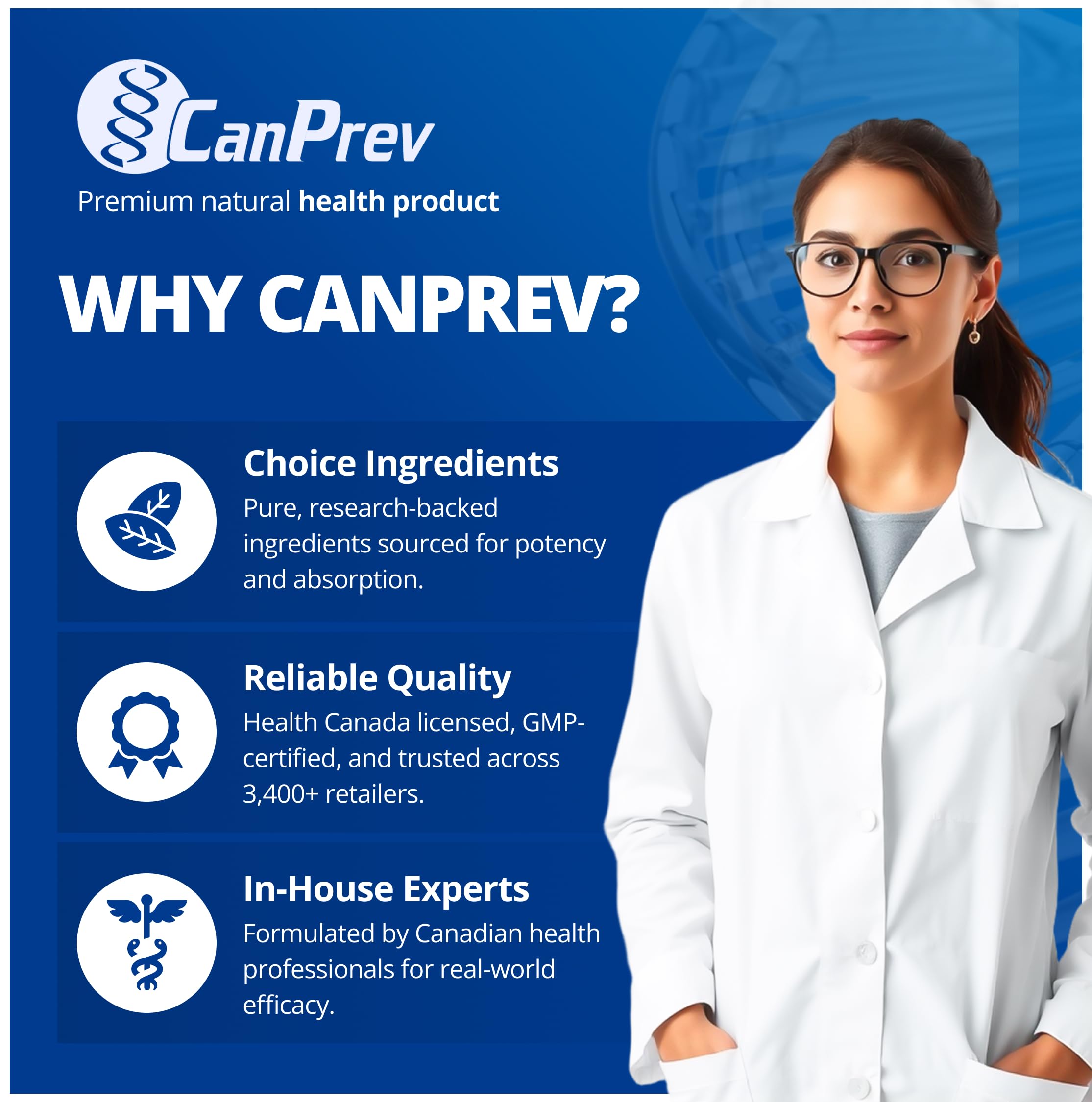 CanPrev Magnesium BisGlycinate 200mg label close-up emphasizing gentle absorption.