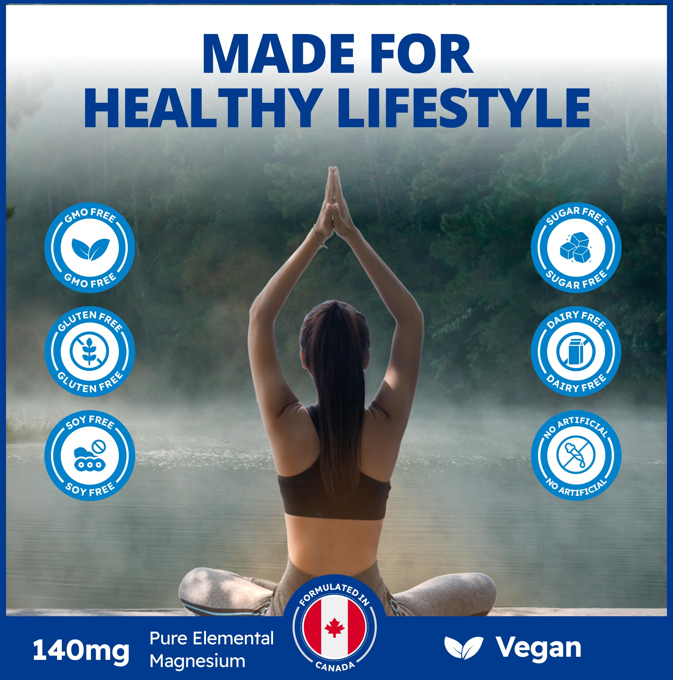 CanPrev Magnesium BisGlycinate Extra Gentle vegan-friendly badge emphasizes plant-based, easy-to-digest magnesium.