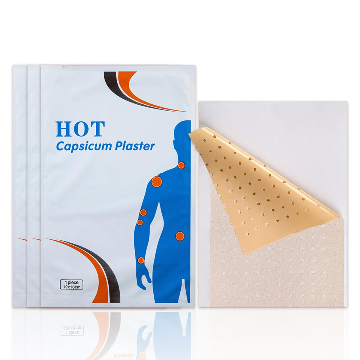 Capsaicin Patches front package view offering natural warming patches for daily use.