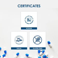 Capsuline packaging highlights gluten-free and Non-GMO status for clean-label capsules.