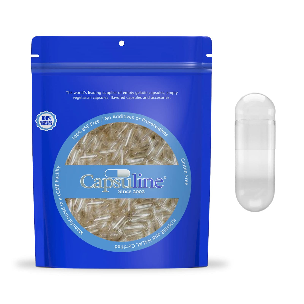 Capsuline size 000 capsule packaging for easy DIY projects.