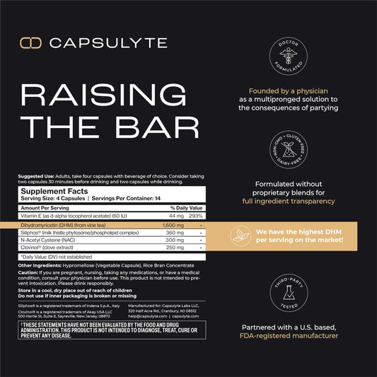 Capsulyte Pregame capsules close-up, easy-to-take dose for hydration and recovery.