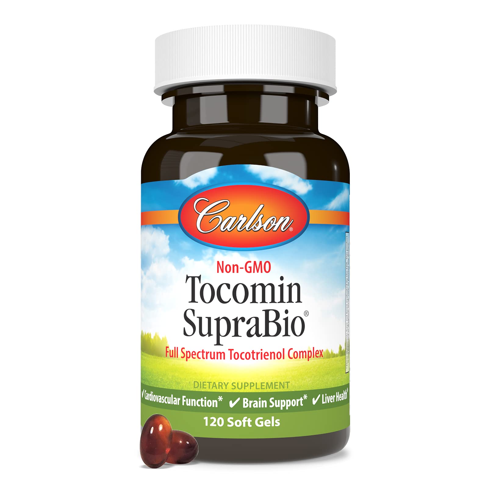 Carlson Tocomin SupraBio absorption-optimized softgels illustrate efficient nutrient delivery