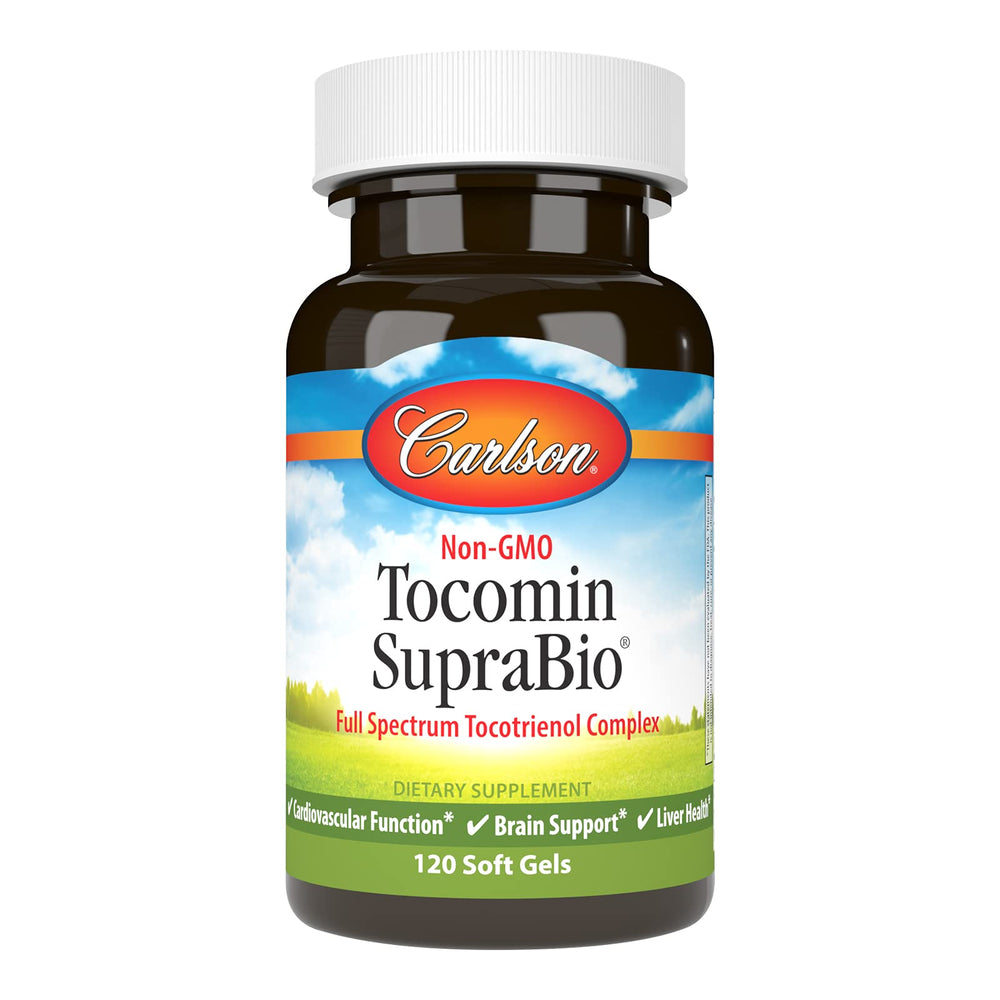 Carlson Tocomin SupraBio softgel capsules offer convenient tocotrienols for daily wellness
