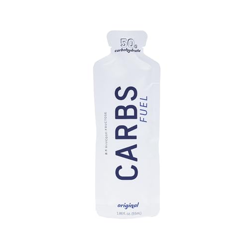 Close-up of Carbs Fuel Original gel being dispensed for quick energy