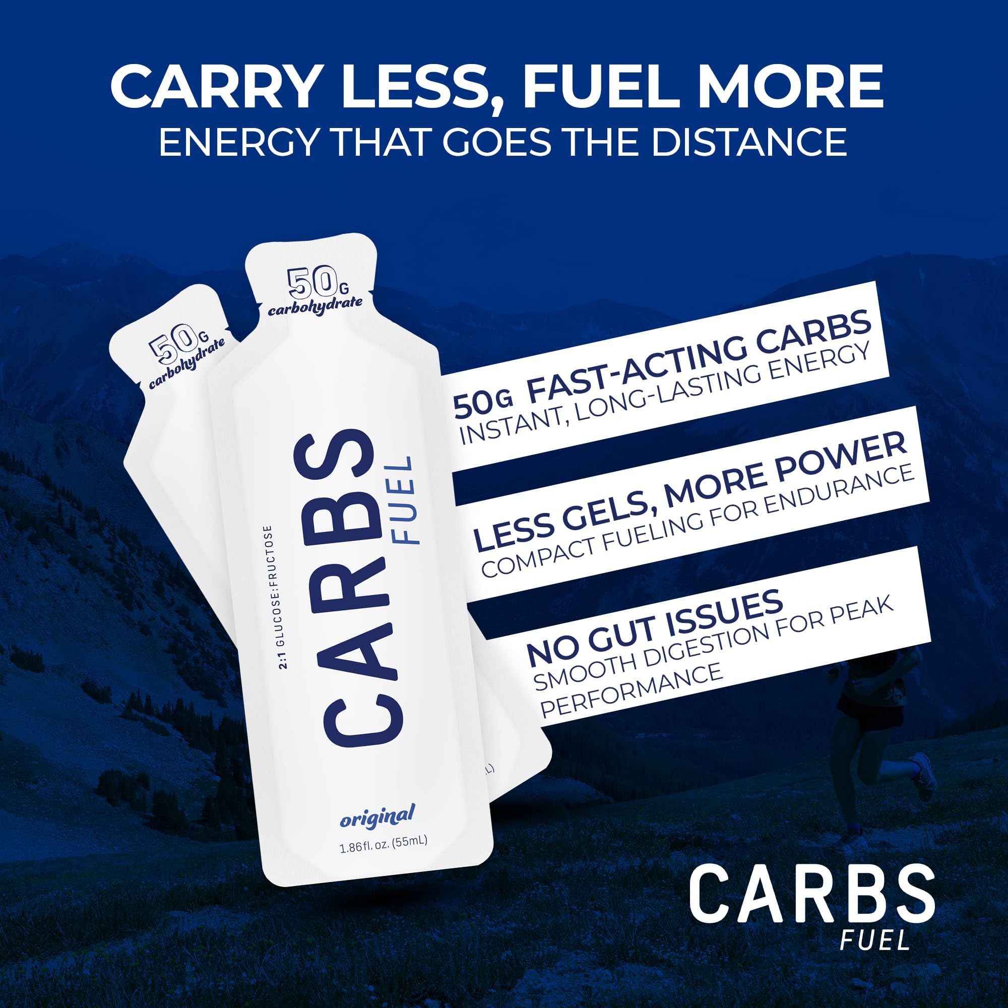 Ready-to-use Carbs Fuel Original gel pack for workouts