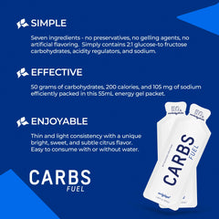 Race-day snack: Carbs Fuel Original 50g gel tube