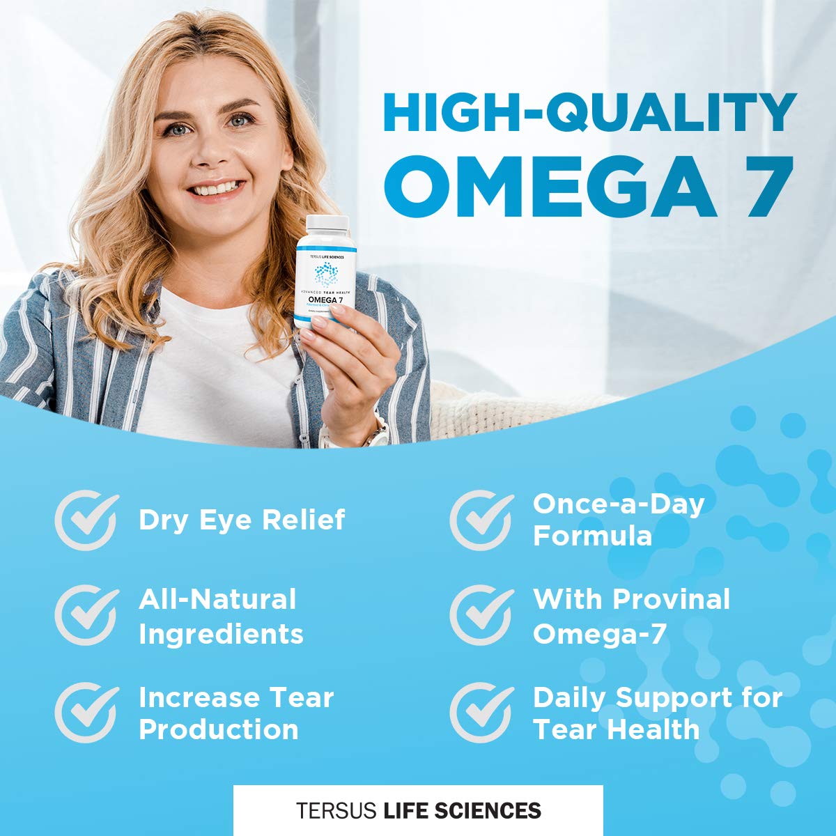 Cardia7 Omega-7 palmitoleic acid emphasis promotes natural tear support