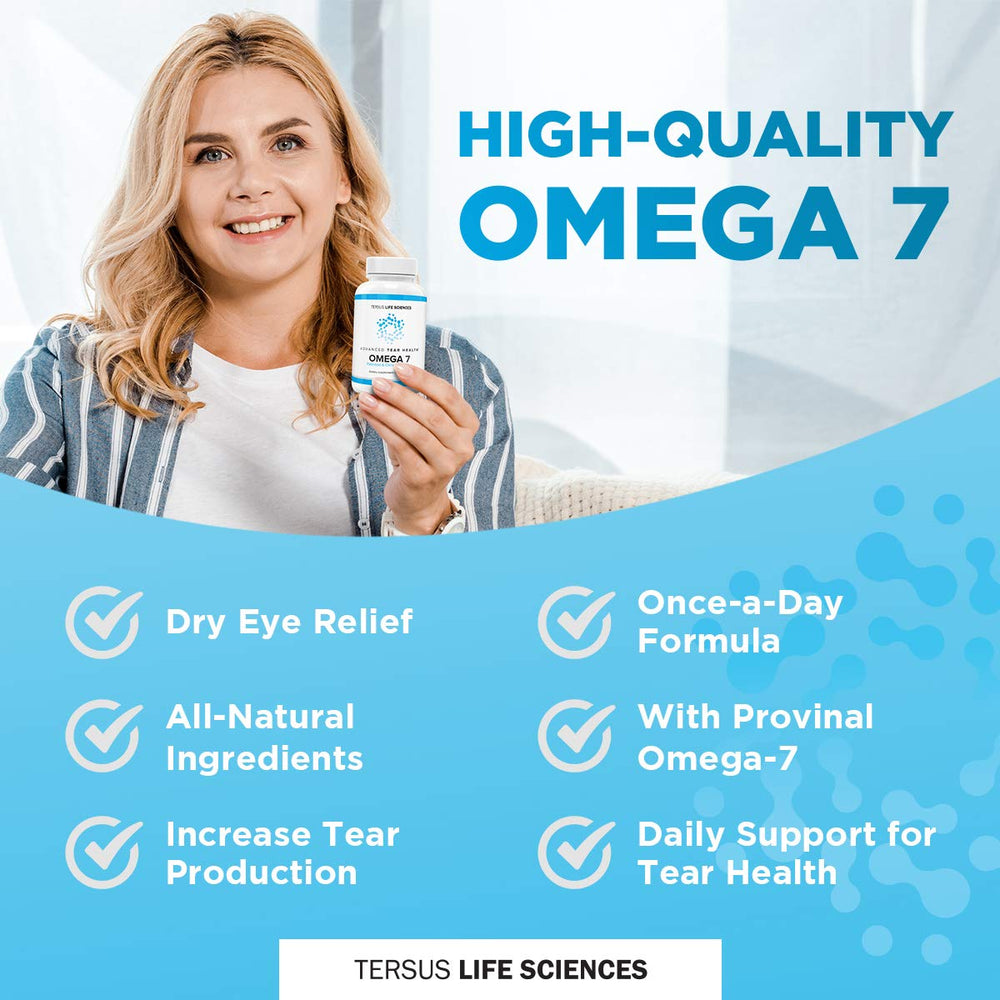 Cardia7 Omega-7 palmitoleic acid emphasis promotes natural tear support