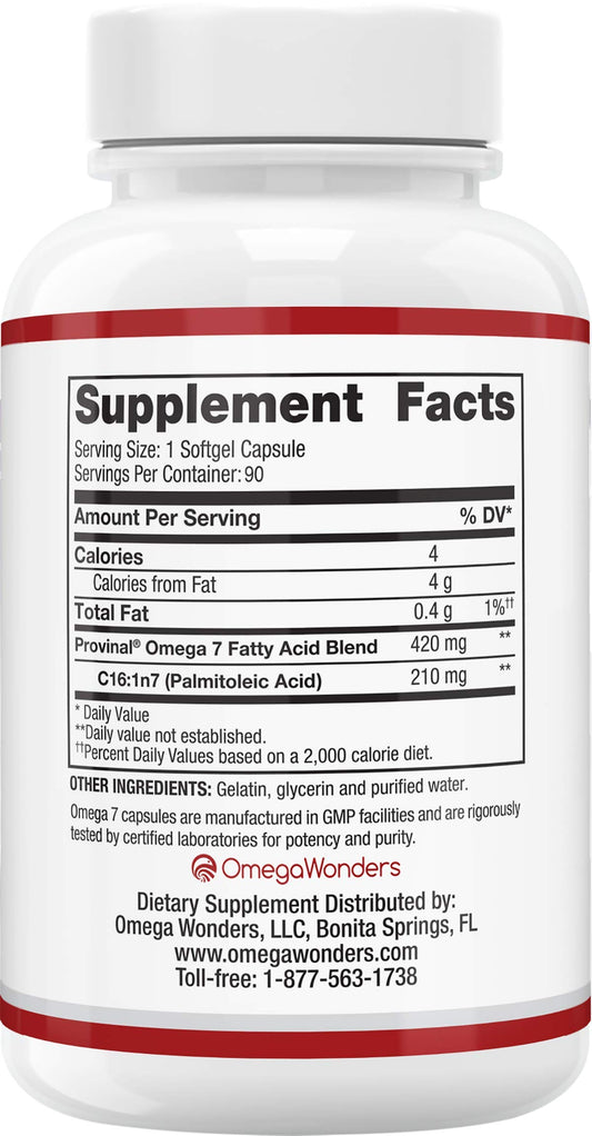 Cardia7 Provinal purified omega-7 capsules highlight high-quality fatty acids for everyday wellness