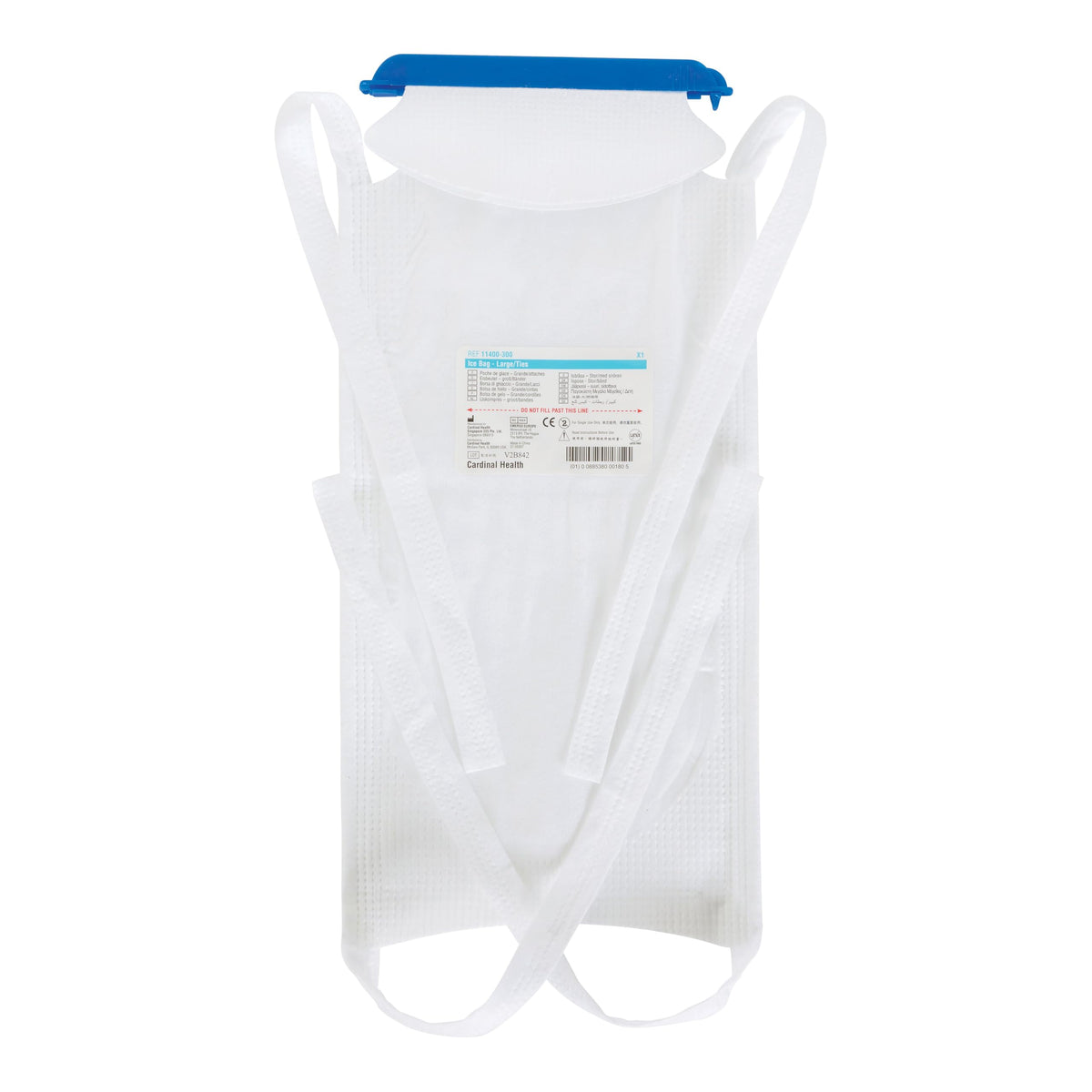 Cardinal Health ice bag with tie attachments for mess-free cold therapy