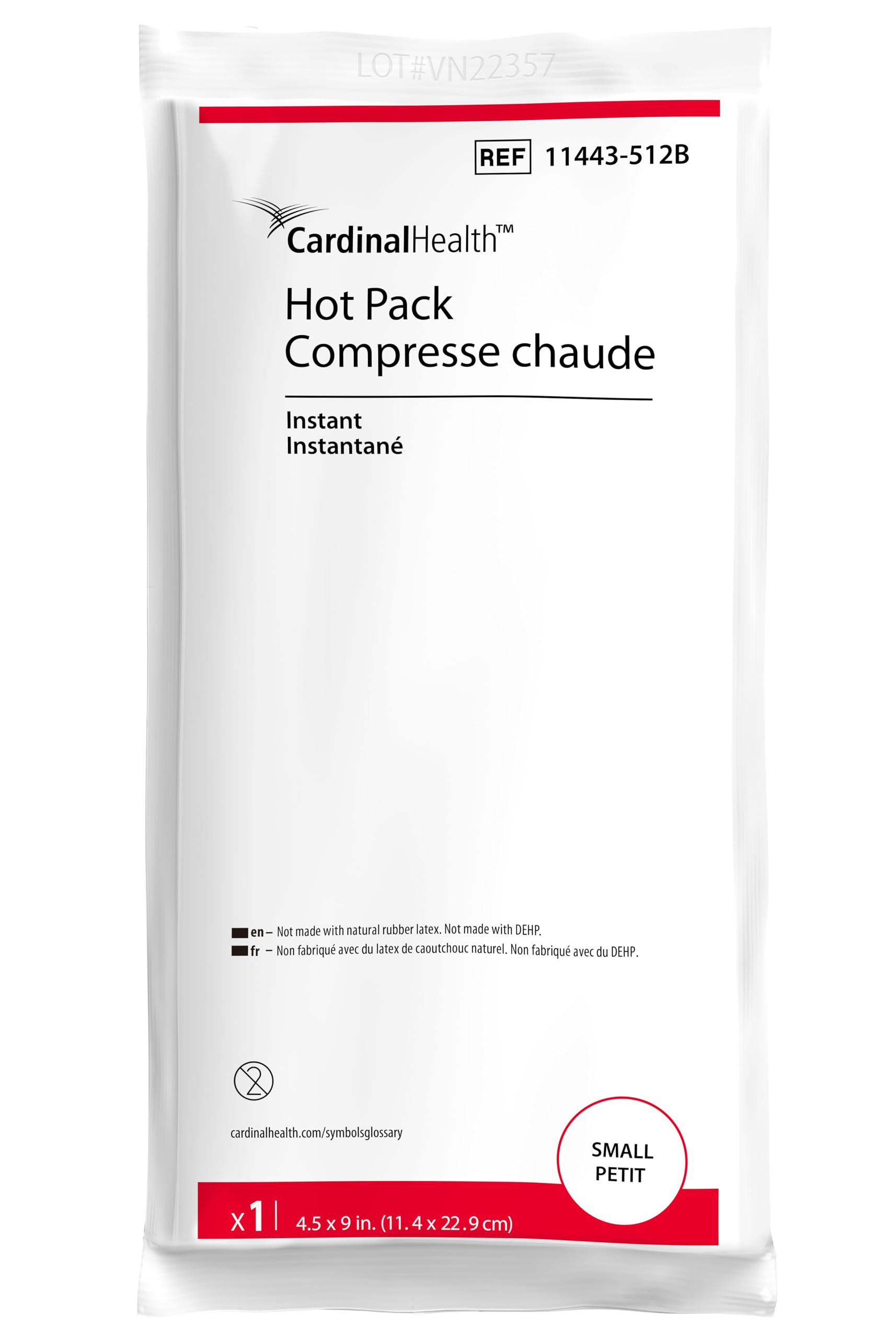 Cardinal Health Instant Hot Pack: small 4.5x9 inch heat therapy for minor aches