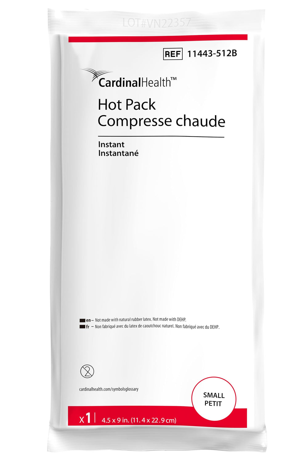 Cardinal Health Instant Hot Pack: small 4.5x9 inch heat therapy for minor aches
