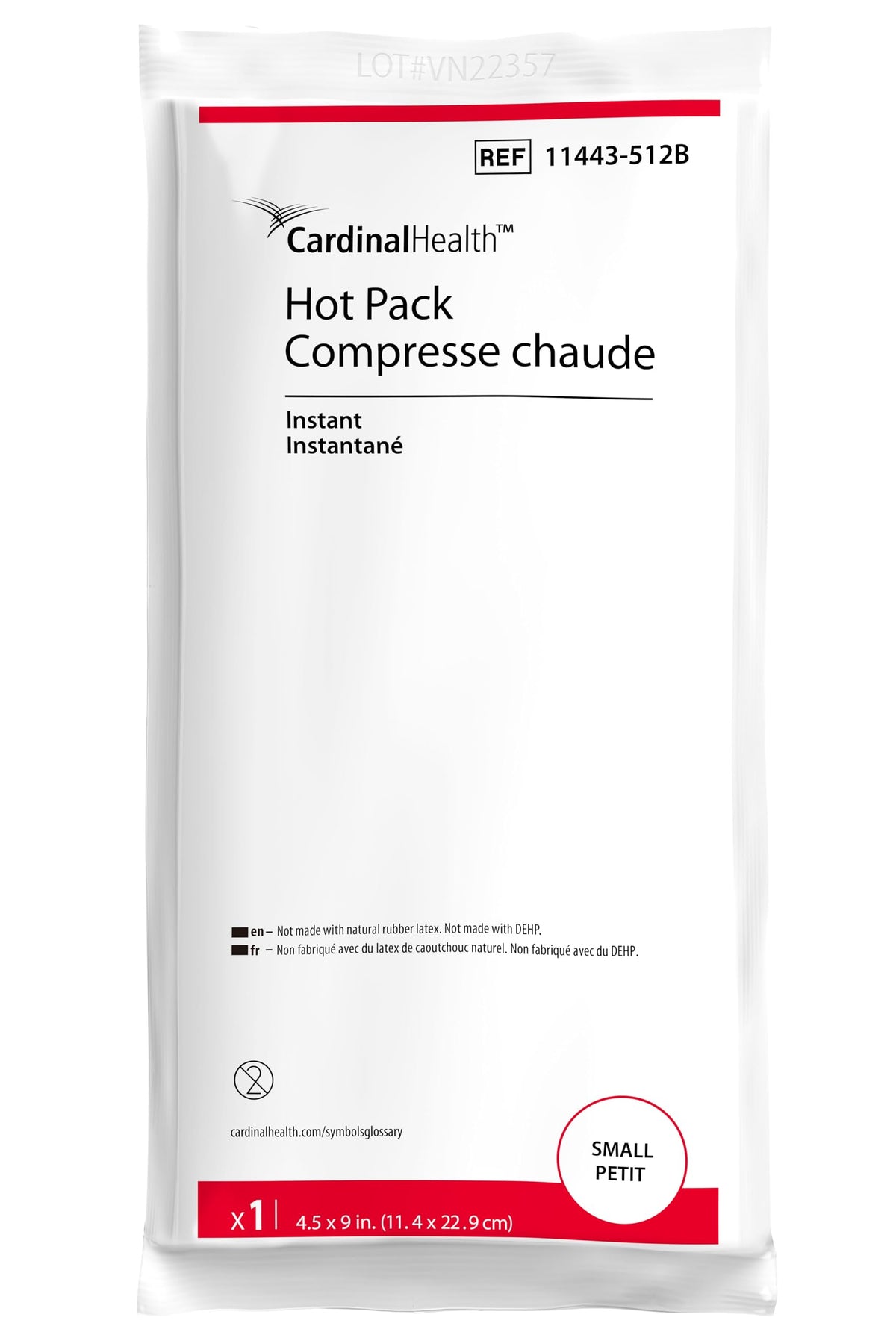 Cardinal Health Instant Hot Pack: small 4.5x9 inch heat therapy for minor aches
