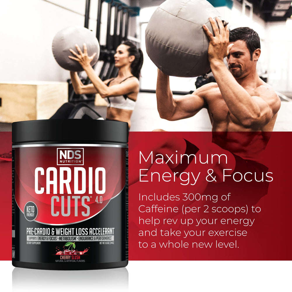 Cardio Cuts scoop with powder showing easy portion control for daily use.