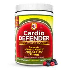 Cardio Defender berry flavor powder ready to mix for easy daily energy support