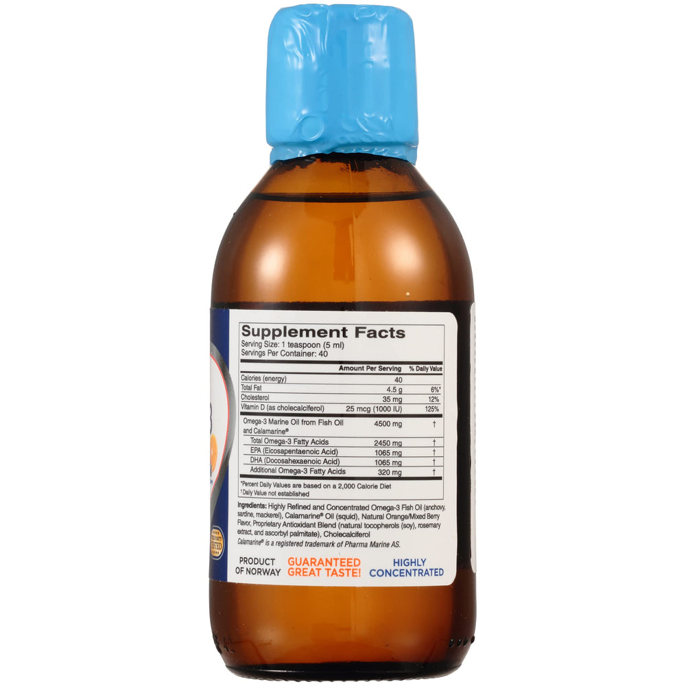 CardioTabs Omega-3 liquid being poured for easy 5 ml daily dose