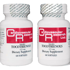 Cardiovascular Research Annatto Tocotrienols bottle front shows DeltaGOLD purity for clean vitamin E support.