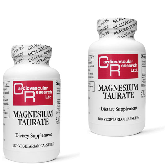 Cardiovascular Research EFM-MGT180X2 bottle with magnesium taurate capsules for enhanced absorption