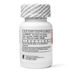 Cardiovascular Research Ferritin capsules ready for daily intake and quick use.