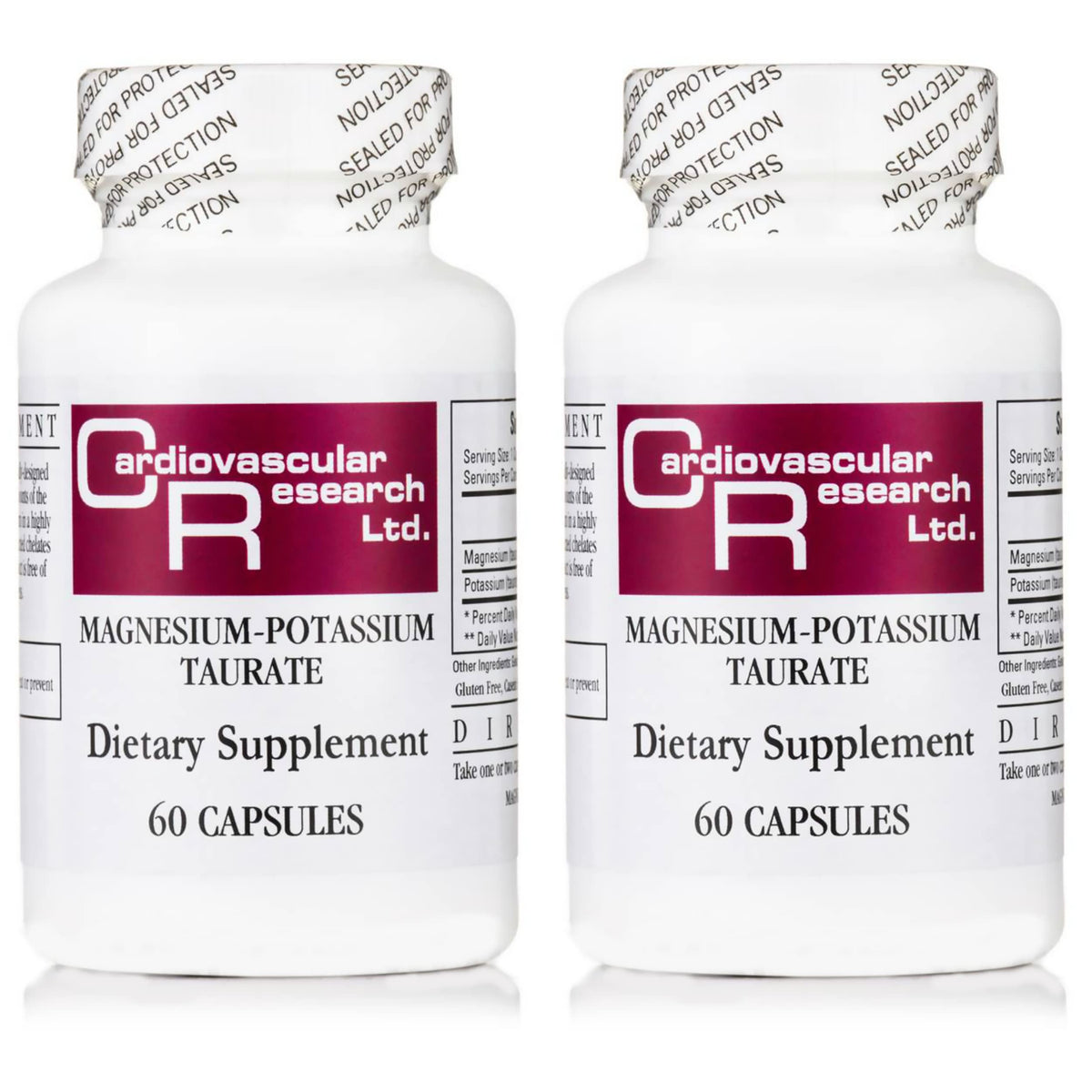 Cardiovascular Research Magnesium-Potassium Taurate bottle front view for daily mineral support