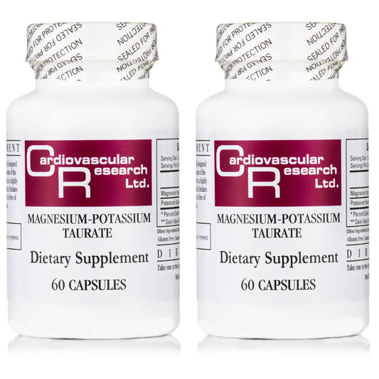Cardiovascular Research Magnesium-Potassium Taurate bottle front view for daily mineral support