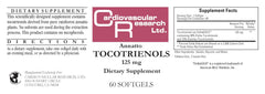 Cardiovascular Research Annatto Tocotrienols packaging shows tamper-strip safety for peace of mind.
