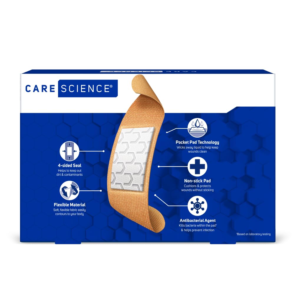 Care Science bandages on skin edge-conform easily for comfortable wear.