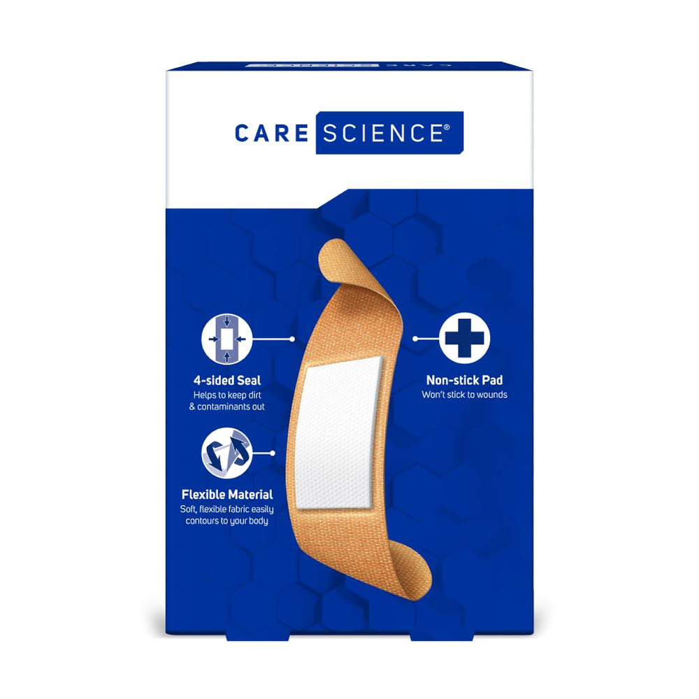 Care Science bandages in a first aid kit for everyday use.