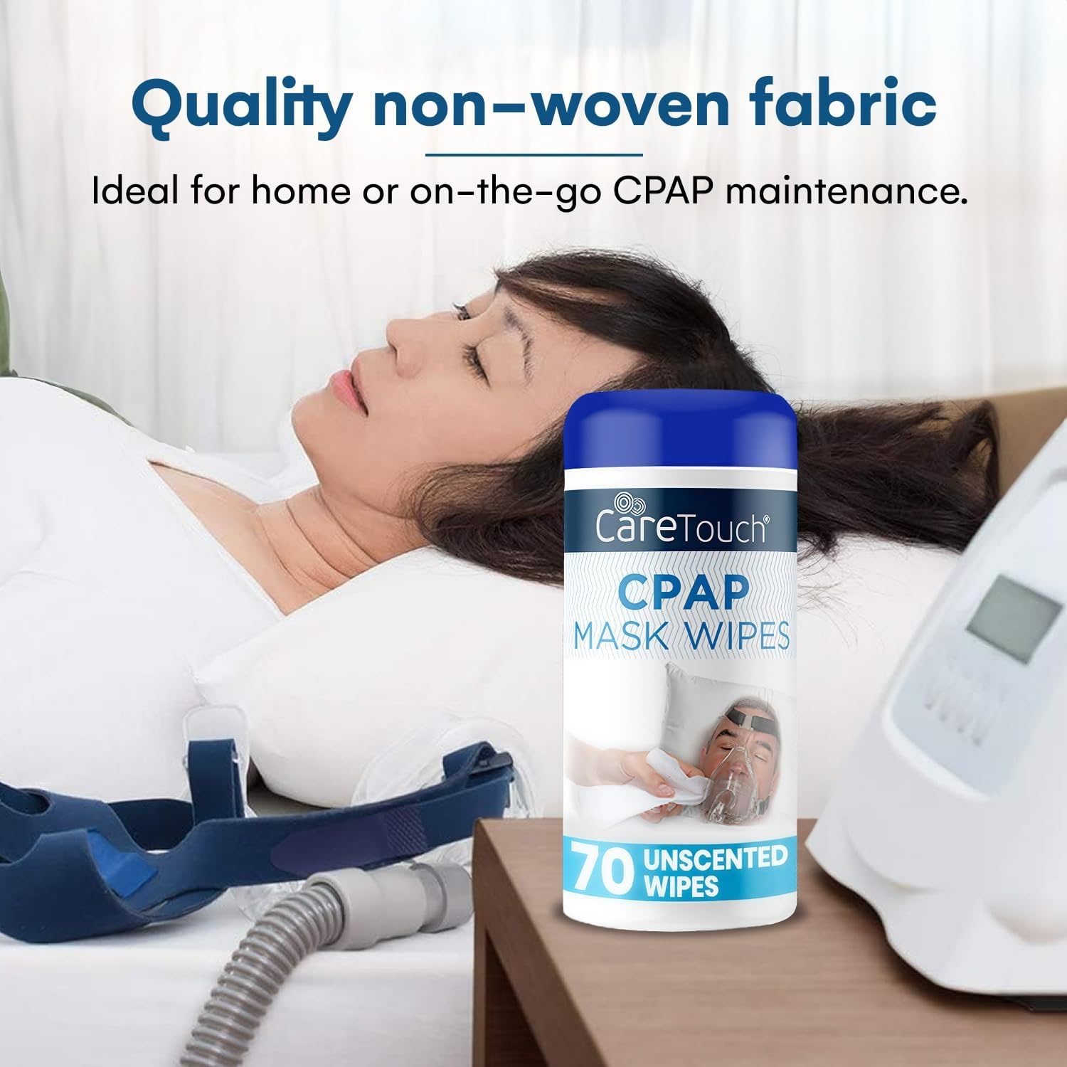 Care Touch CPAP Wipes no rinse required for quick cleaning