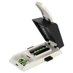 Care2fit 2025 auto-centering pill cutter front view showing precise alignment for easy splitting