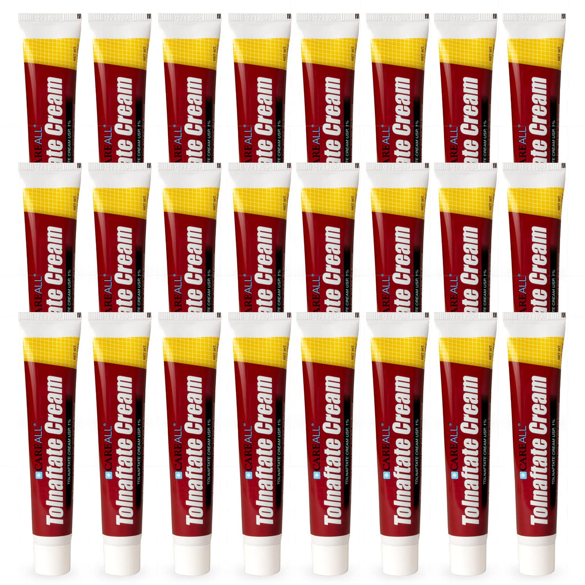 CareAll Tolnaftate Cream 1% tube ready for targeted antifungal relief on the skin.