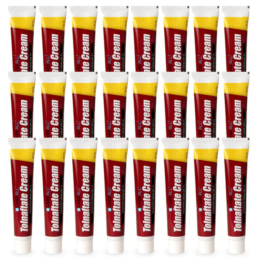 CareAll Tolnaftate Cream 1% tube ready for targeted antifungal relief on the skin.
