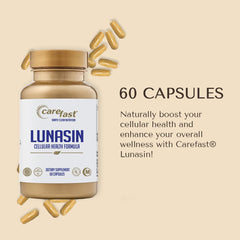 Carefast Lunasin capsules-closeup emphasizing antioxidant defense potential.