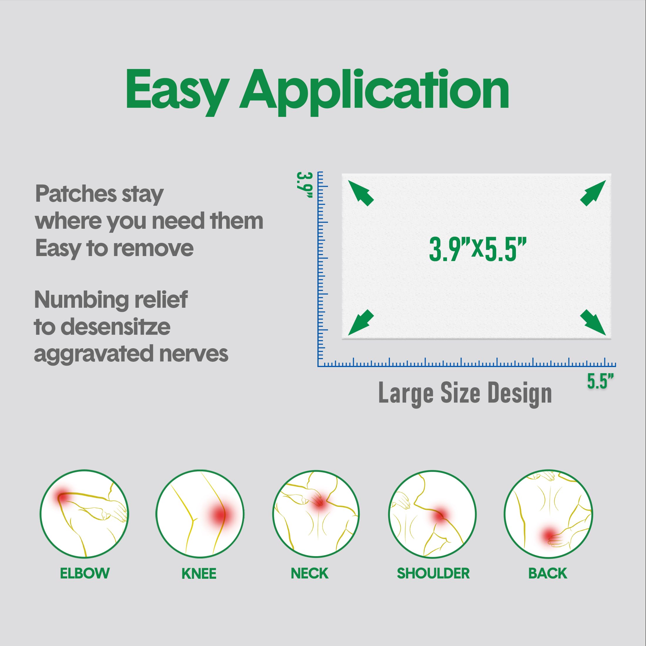 Packaging of CARELAND lidocaine patch 72-count pack.