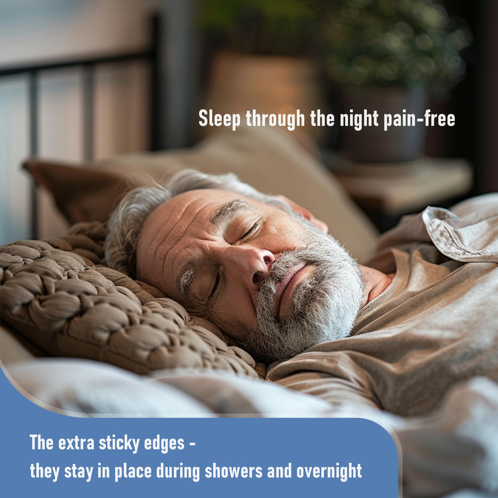 CARELAND waterproof lidocaine patch remains on through showers or swims for up to six hours
