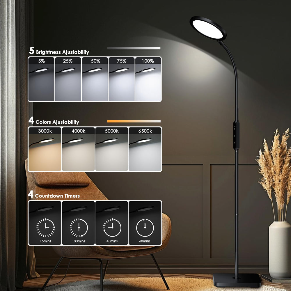 CAREMORR lamp with 360-degree gooseneck for flexible positioning