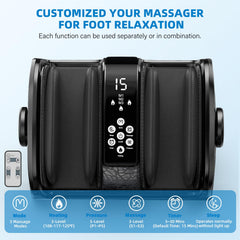CARESKYpro Foot Massager heat levels visual shows adjustable warmth for targeted comfort