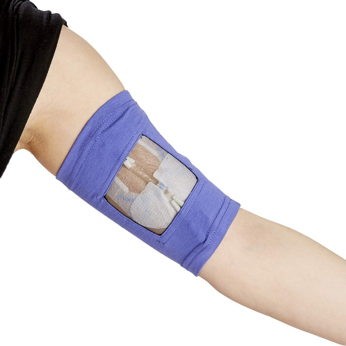 Care+Wear PICC Line Cover front view highlights secure fit and slip resistance.